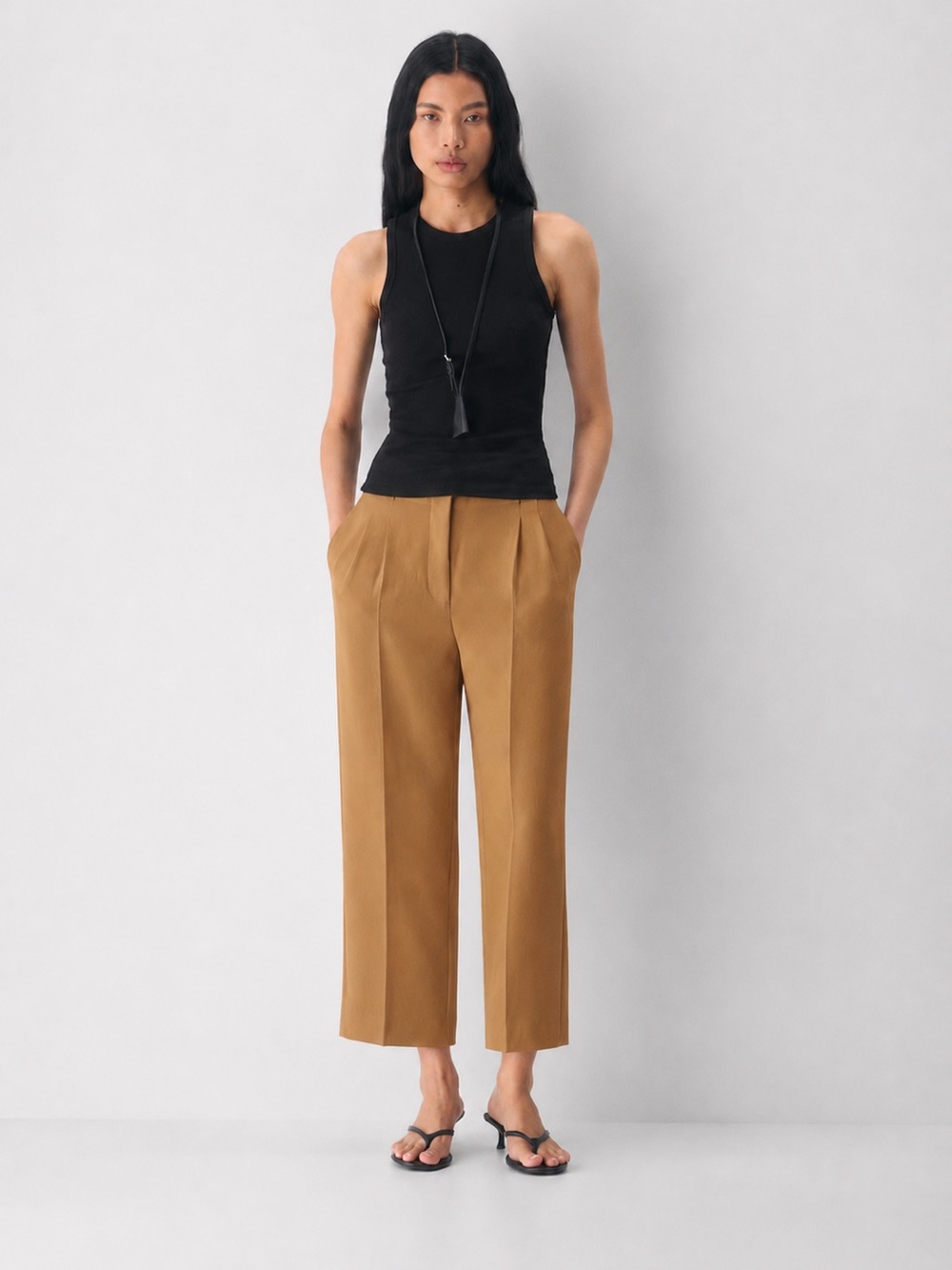 Aritzia Wilfred Cropped Effortless Crepette Pants in Saville